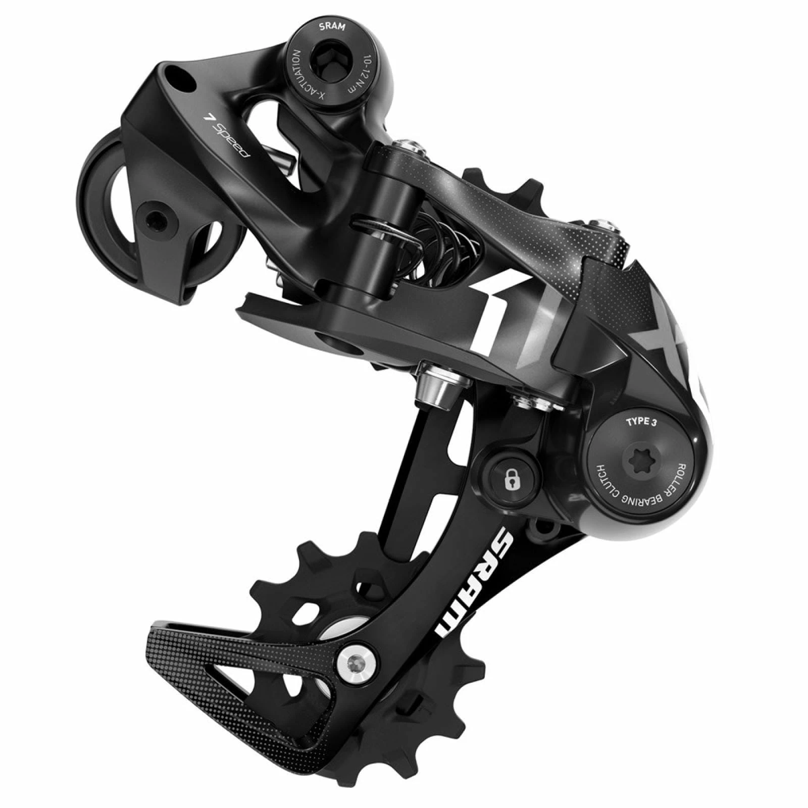 SRAM Dérailleur Arrière X01 DH Type 3.0 - Train De Galets Moyen - 7 Vitesses - Noir - 2018 3 SRAM Dérailleur Arrière X01 DH Type 3.0 - Train De Galets Moyen - 7 Vitesses - Noir - 2018