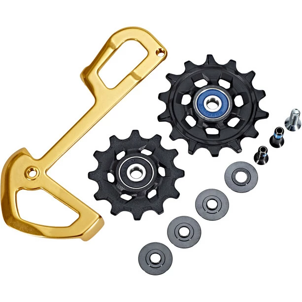 SRAM X-Sync Et Chape Interne Galets De Dérailleur Arrière Pour Dérailleur Arrière XX1 Eagle, Or 3 SRAM X-Sync Et Chape Interne Galets De Dérailleur Arrière Pour Dérailleur Arrière XX1 Eagle, Or